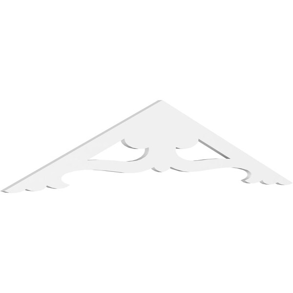 Ekena Millwork Pitch Cornelia Architectural Grade PVC Gable Pediment, 72"W x 15"H x 1"P (5/12) GPP072X015X100CRN - main